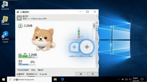 С����ʱ�ػ���̨������Դռ��ͼ�������������ʾ�����ڴ�ռ�ý�3.2MB��CPUռ��0%������Ϊ����Windows���棬ͻ���������ص㡣