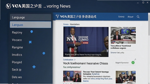 VOA����֮���������л����棬չʾ����ѡ��˵�����Ӣ��������ҳ�棬�����ע����