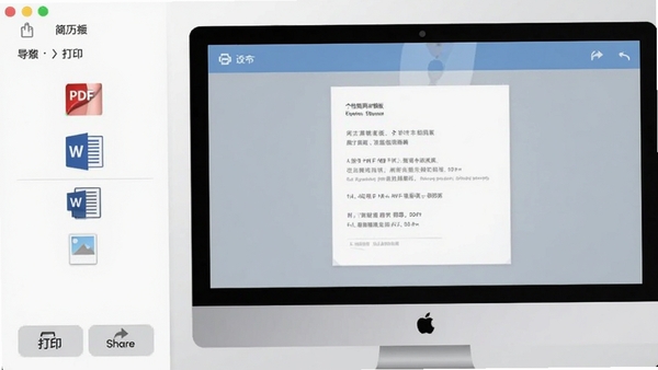 ���Լ���ģ����԰浼��ѡ����棬��ѡ��PDF��Word��ͼƬ��ʽ�����д�ӡ�ͷ�����ť