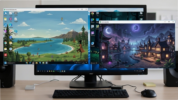VMware Workstation Pro��ͬʱ���ж������ϵͳ���ڣ�ÿ��������ʾ��ͬ�����滷�������ֶ�����������