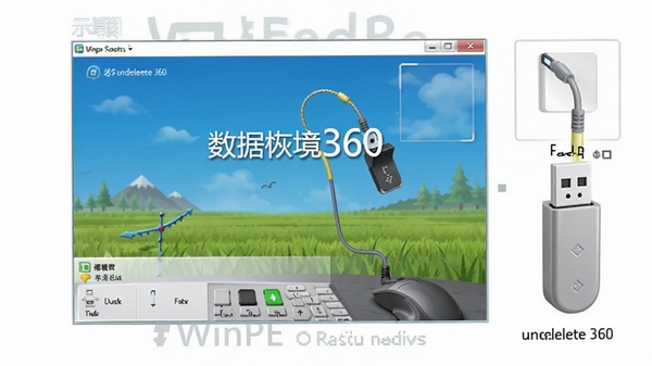 undelete 360 ���ݻָ�������WinPE����������ʾ��ͼ����ʾU����������