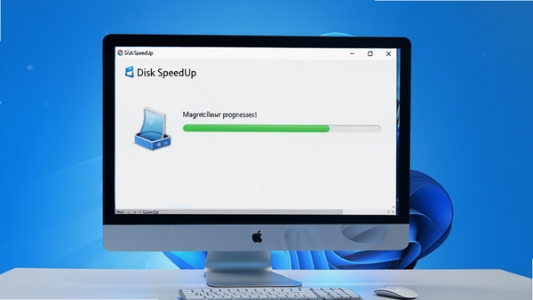 һ���ִ���Լ���ĵ������棬��Ļ����ʾDisk SpeedUp�������棬�������������������ɼ�������Ϊ�ɾ�����ɫ���䣬ͻ��������רҵ���Ч�����������������Ƽ���ʮ�㡣