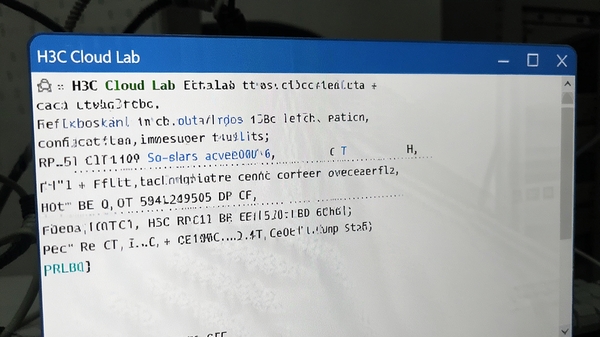 H3C Cloud Lab�������������ն˴��ڵ���д����ʾ�û�������������Ĺ��̣�������ʾ���������Ϣ�����ɼ�