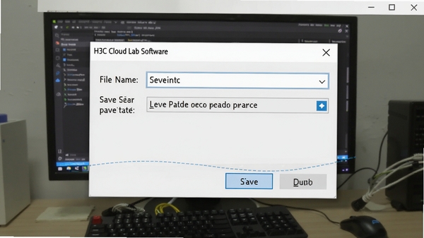 H3C Cloud Lab�����б���ʵ�鹤���ļ��ĶԻ�����ʾ�ļ����ƺͱ���·���������Ѻã�������
