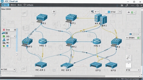 H3C Cloud Lab��������ק�豸ͼ�깹���������˵Ľ��棬��ʾ�����豸ͼ��������ߣ�����Ϊ��������������ֱ��