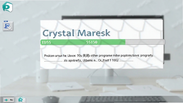 һ��չʾCrystalMark���Խ����еĽ�ͼ������������������Ϊ��Լ���棬��ʾ�û��ر���������������׼ȷ��