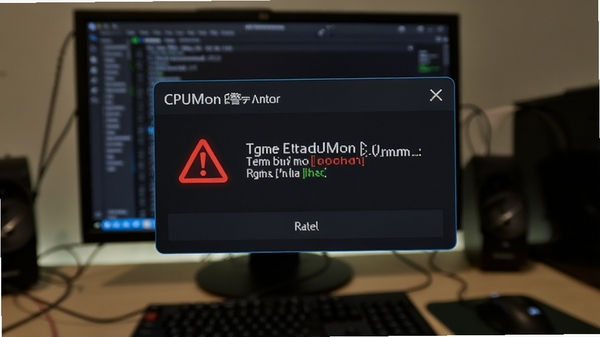 CPUMon温度告警弹窗提醒,显示红色警告标志