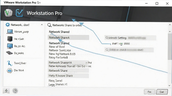 VMware Workstation Pro�������������ҳ�棬��ʾ���繲��ѡ������Ѻã�ͼ��ֱ�ۣ�������ʾ