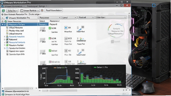 VMware Workstation Pro���н��棬������б�������ϵͳ��Դռ��ͼ����ʾ�������е���Ӳ��������дʵ���