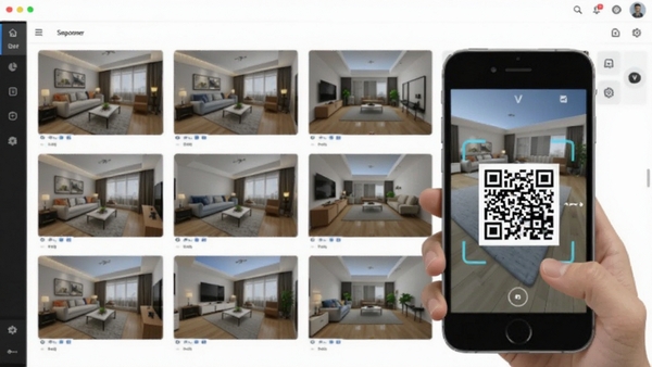 չʾ3D�Ҿ����ϵͳ����Ч��ͼ��VRȫ���Ľ����ͼ���������ж����ͬ�Ƕȵ�Ч��ͼ����ͼ���Լ�һ���ֻ�ɨ���ά��Ԥ��VRȫ����ʾ��ͼ������Ϊ�����������棬ͻ������������