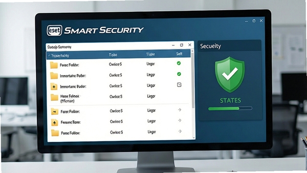 Eset Smart Security����������������չʾ����ʾ�ѱ�������Ҫ�ļ����б��Ͱ�ȫ״̬������������