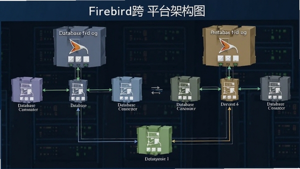 Firebird��ƽ̨�ܹ�ͼ��չʾ��ͬ����ϵͳ�µ����ݿ�����������ͬ��