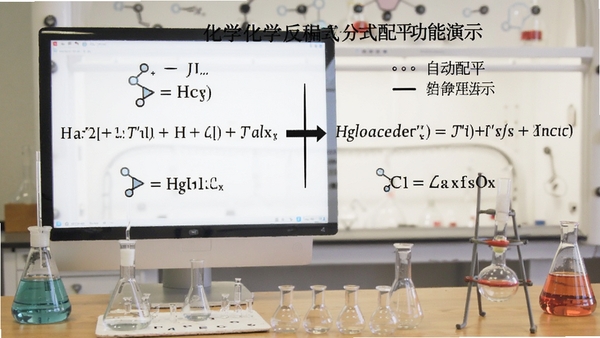 ��ѧ��Ӧ����ʽ�༭��������ƽ������ʾ��չʾ���ӷ���ʽ�Զ���ƽǰ��Ա�