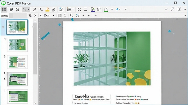 Corel PDF Fusion������չʾ���������ͼ�����Ҳ��ĵ��༭�����Ϸ��������������������ִ���࣬ɫ������