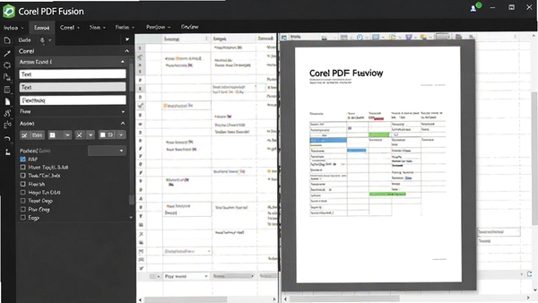 Corel PDF Fusion������ƽ��棬������ı��򡢸�ѡ��ȿؼ����Ҳ�Ϊ����Ԥ���������б�����