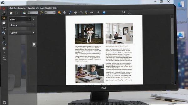 һ��չʾAdobe Acrobat Reader DC��Windows�����ϴ�һ��ͼ�Ĳ�ïPDF�ĵ��Ľ����ͼ������������ʾ���������ĵ����Ź��ܣ�����Ϊרҵ�İ칫���滷����������������