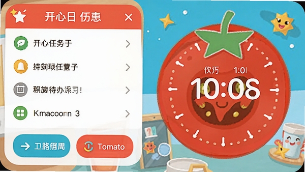 �����������������뷬���ӽ��棬���Ϊ�����б����Ҳ�ΪԲ�η����ӵ���ʱ��ɫ�ʻ��ã�������ť�����������������ġ�