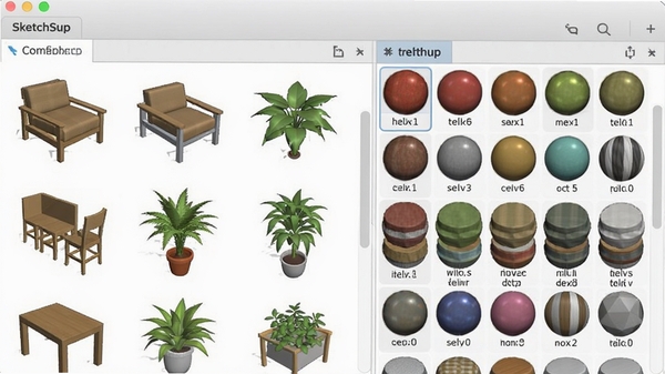 SketchUp�������壬չʾ�Ҿߡ�ֲ���3Dģ��ͼ�꣬���������У������Ѻã�ɫ�ʷḻ