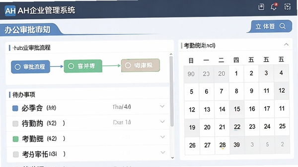 AH��ҵ����ϵͳ�칫�������棬��ʾ�������̽ڵ㡢���������б�������ͳ�������������Ѻã�������ݣ������������Ʊ�ʶ