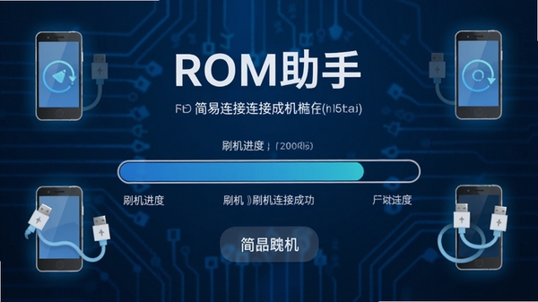 ROM����һ��ˢ�����棬��ʾ�豸���ӳɹ���ˢ���������������У���Χ���ֻ�ͼ����������ͼ�꣬����Ϊ�Ƽ�����ɫ��������Ԫ��������ǿ�����ײ�������