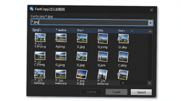 FastCopy���˹������ô��ڣ������������*.jpg���·��г����ͼƬ�ļ��������ɾ������������Ѻ�