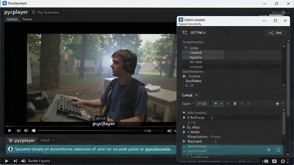 pycplayer��Ļ���ý��棬��Ļ���سɹ�����ʾ����Ƶ�ײ������ô��ڿɼ�