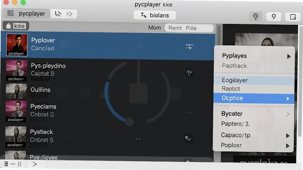 pycplayer�����б��������棬չʾ��������б����Ҽ��˵�ѡ��
