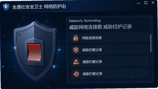 ȫͨ�簲ȫ��ʿ����������棬��ʾ��ǰ��������������в���ؼ�¼���з���ǽ���أ�����Ϊ����ɫ����ͻ����������ļ���ԡ�