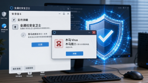ȫͨ�簲ȫ��ʿʵʱ�������棬��ʾ��������һ��ľ�������ĵ����������ǵ������棬����ͼ��������Χ����ɫ��Ч��ͻ����ȫ���صļ�ʱ�ԡ�