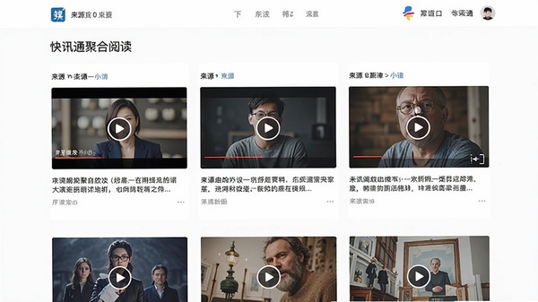 ��Ѷͨ�ۺ��Ķ�ҳ�棬չʾ��Ƶ��ͼ�Ļ����Ϣ������������Դý���ʶ��������������
