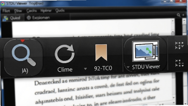 STDU Viewer��������д��չʾ�Ŵ󾵡���ת����ǩ������ͼ��ͼ�갴ť������Ϊ�����Ķ����棬ͻ���Ķ����ߵĶ����Ժͱ���ԡ�
