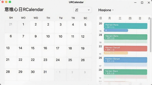 ��Ψ��������URCalendar������չʾ��չʾ����ͼ���ճ��б���������������������������������������������¼�ɫ��