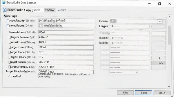 Exact Audio Copy����ץ�����ý��棬չʾ����������Ŀ���ļ�������