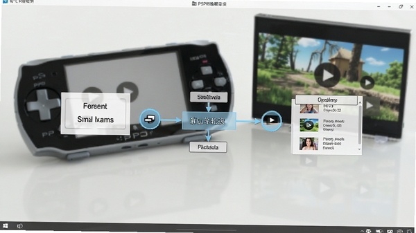 PSPת���������������ͼ��չʾ����ת�����̺ͷḻ�ĸ�ʽԤ�裬����ΪPSP�ƻ��������Ƶ�زģ�����ִ�����