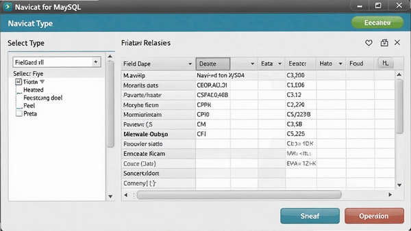 Navicat for MySQL �����򵼽��棬ѡ���ļ����ͣ�Ԥ������ӳ���ϵ���ֶ�ӳ�����������������ť��Ŀ��