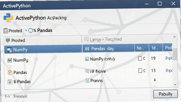 ActivePython���������棬չʾԤ�õ�NumPy��Pandas���б�