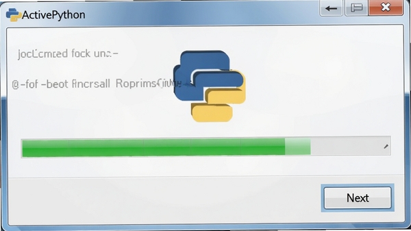 ActivePythonһ����װ�򵼽��棬��ɫ����������һ����ť�����ɼ�