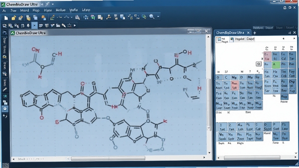 ChemBioDraw Ultra��������չʾͼ���������ӽṹ���ƴ��ڡ���������Ԫ�����ڱ���壬������רҵ�Ƽ��У���ɫ��Ϊ����������Ⱦ