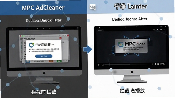 MPC AdCleaner���ܹ�����ع���ʾ��ͼ��չʾ����ǰ��浯�������غ�ɾ����Ž���ĶԱ�Ч��