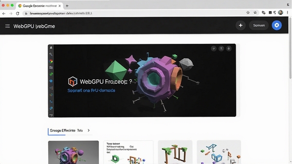 谷歌浏览器开发版运行WebGPU演示页面,展示3D图形渲染的最新效果