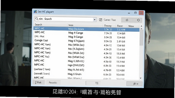MPC-HC��������Ļ���ش��ڣ���ʾ��������б�������Ϊ��Ӱ����ײ�����Ļ