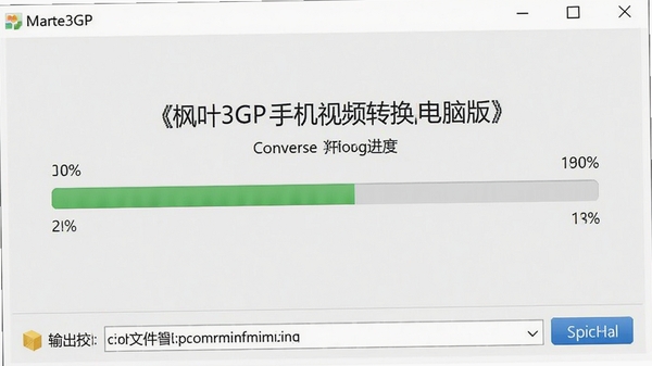 ��Ҷ3GP�ֻ���Ƶת�������԰�ת�����Ƚ��棬��������ʾ�ٷֱȣ��ײ�������ļ���·��������������������Ϊ����ɫ��ͻ��ת��״̬������ֱ�ۡ�