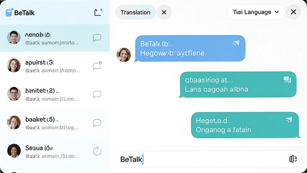 BeTalk������������棬���Ϊ�Ի��б����Ҳ�Ϊ���촰�ڣ�������Ϸ���ʾ��������ѡ��������Ϣ������ͬʱչʾԭ�ĺ����ģ��������࣬ɫ�����