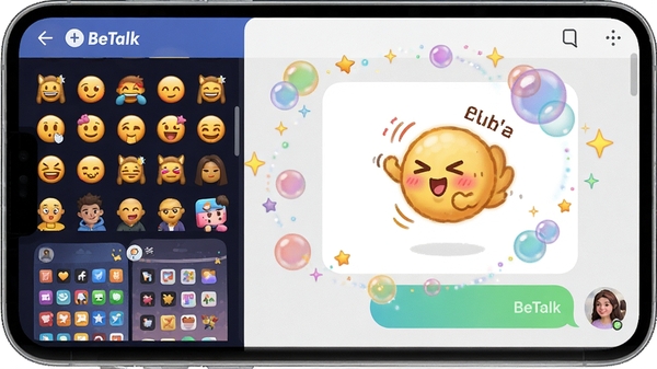BeTalk�������չʾ�ḻ�ı����������Ƥ�����û����ڷ���һ���ɰ��Ķ�̬���飬�Ի�����Χ�в�ɫ���ݺ�������Ч�������Χ���ɻ���