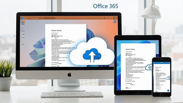 Office 365���豸ͬ��չʾ�����ԡ�ƽ�塢�ֻ���Ļ��ʾ��ͬ�ĵ����ƶ�ͬ��ͼ�����ԡ�