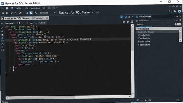 Navicat for SQL Server��ѯ�༭�����棬��ʾ�﷨�������Զ���ȫ�Ϳ��ӻ���ѯ�������