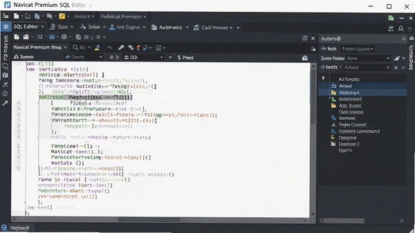 Navicat Premium SQL�༭�����棬չʾ�﷨�������Զ���ȫ����