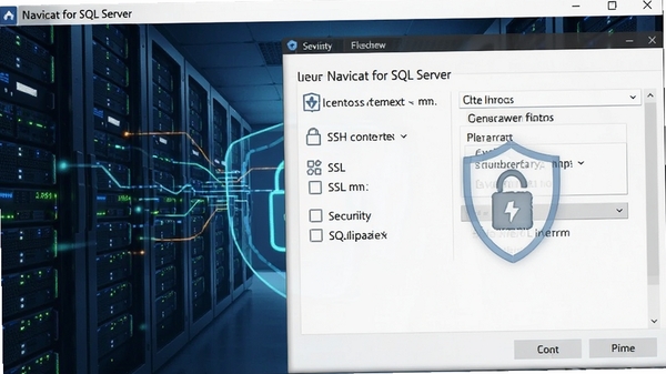 Navicat for SQL Server �������ý��棬��ʾSSH��SSLѡ���Ϣ��ȫ��ʶ������Ϊ���簲ȫ����
