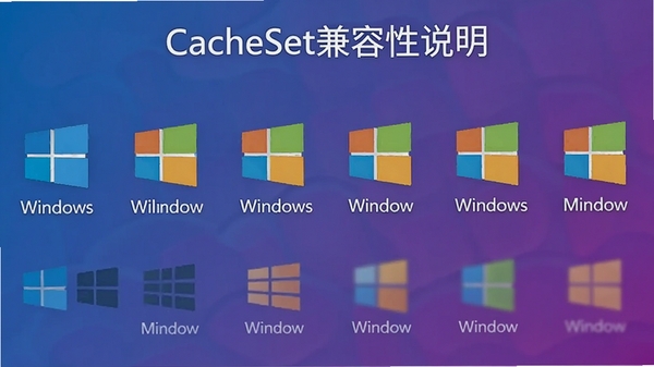 CacheSet������˵��ͼ��չʾWindows����汾ͼ�꣬����Ϊ��������ɫ