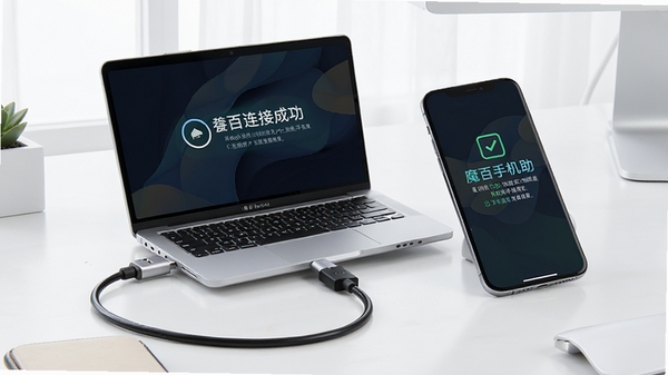 ħ���ֻ����������ֻ�ʾ��ͼ��USB�����ӵ������ֻ�����Ļ��ʾ���ӳɹ���ʾ�����������ʾ�豸��Ϣ�������ɾ�����